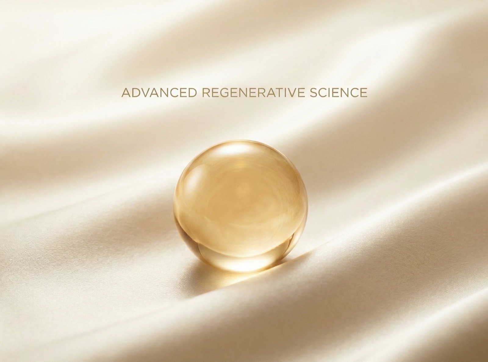 Macro golden sphere on champagne silk — Advanced Pelvic Surgery and Urogynecology of Charlotte regenerative medicine